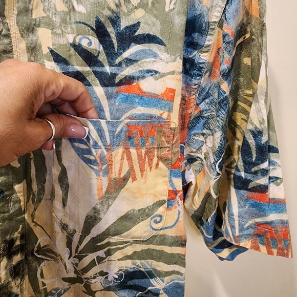 The Territory Ahead Men's 100% Cotton Tropical Short Sleeves Button Down Shirt M - Picture 3 of 11